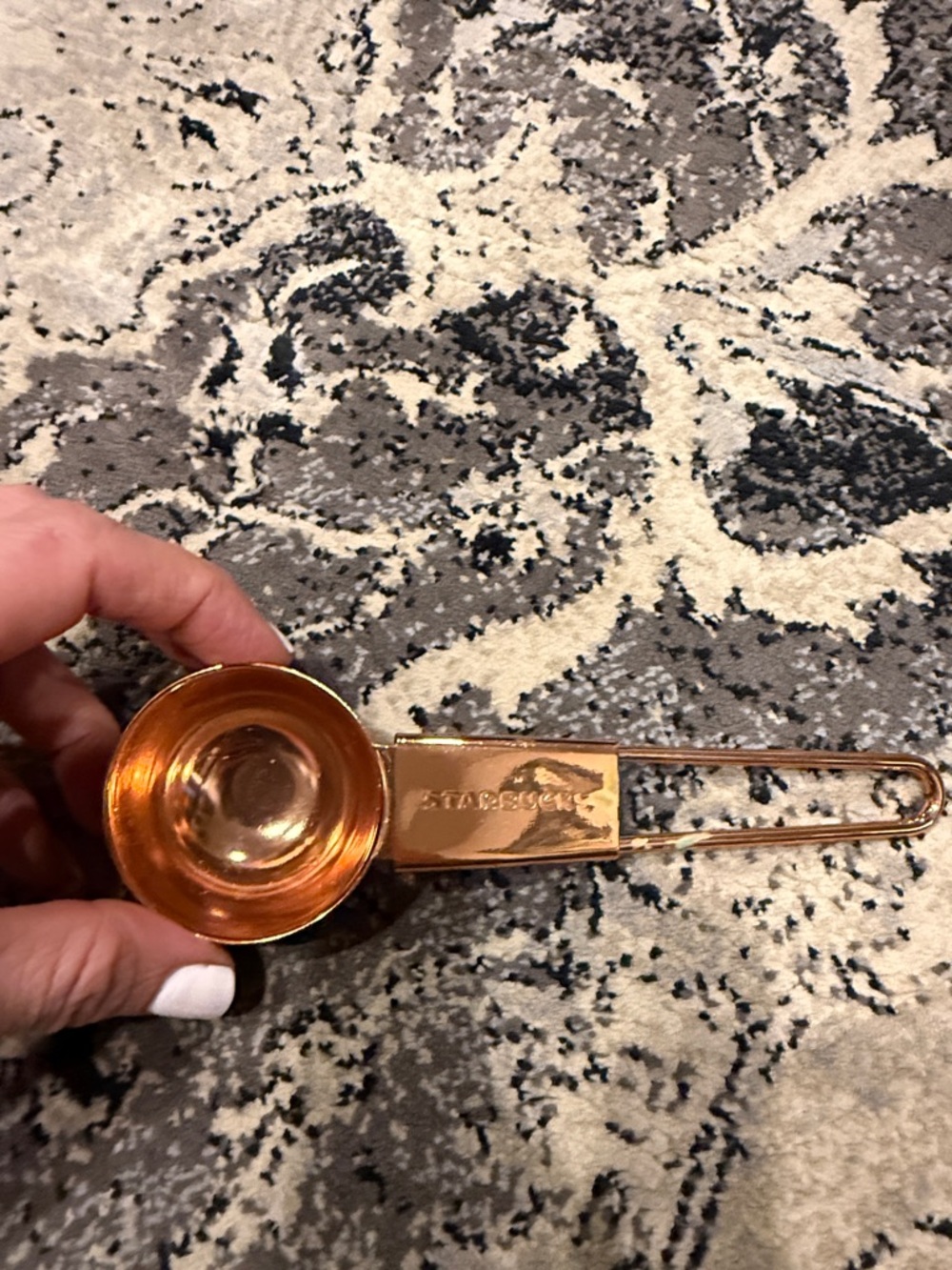 Starbucks Rose Gold Collapsible Coffee Scoop with Embossed Logo